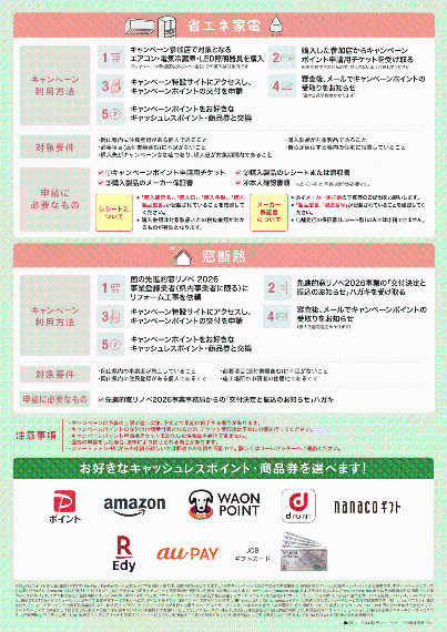 おかやま省エネ家電購入・住宅断熱リフォーム応援キャンペーン
