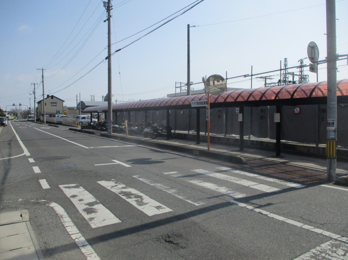 二輪車専用駐車場に変更となった早島駅駐車場の写真