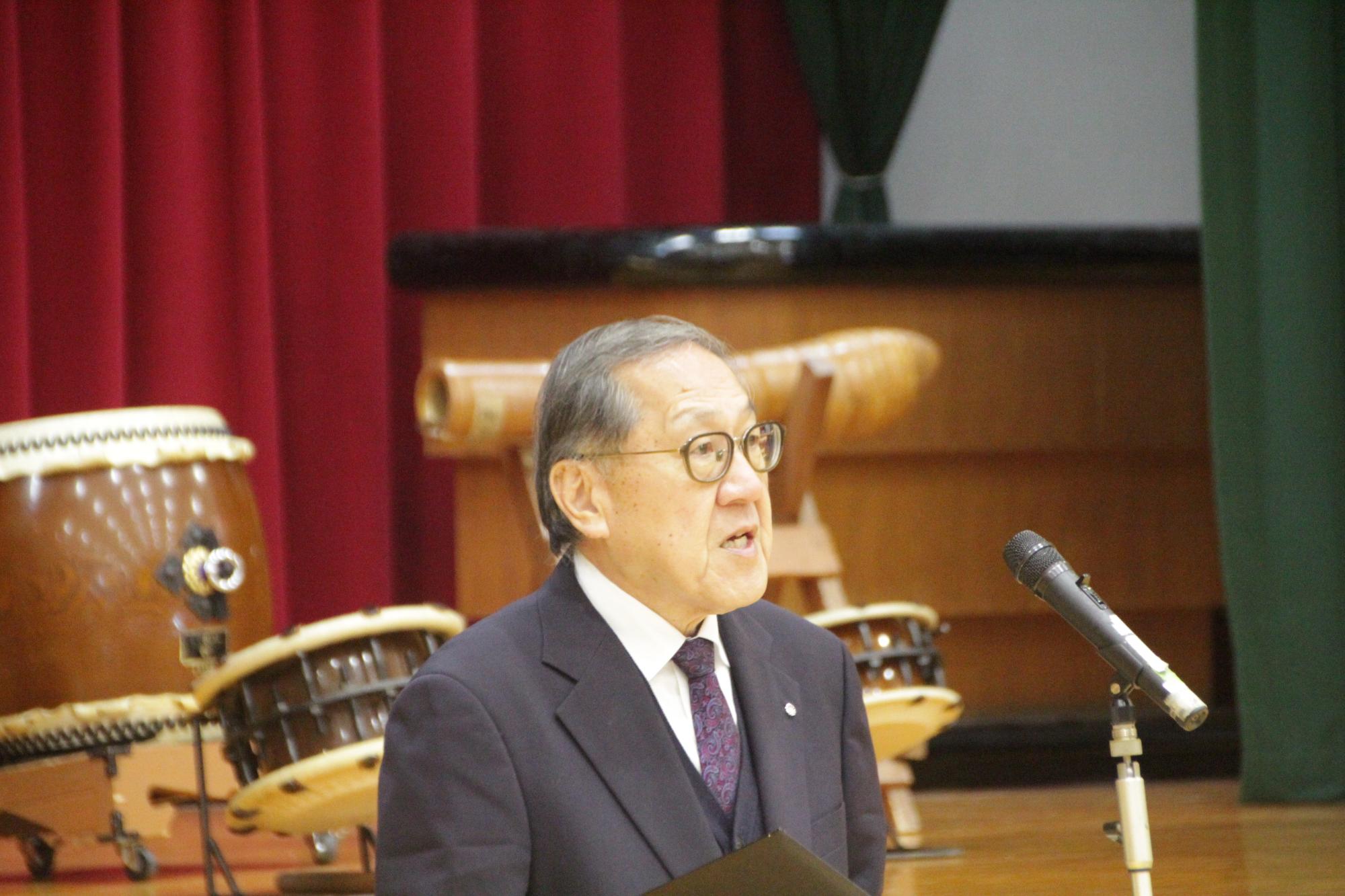 花ござピンポン町長あいさつ