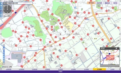 早島町消防防災施設マップのスクリーンショット