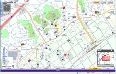 早島町公共施設マップのスクリーンショット