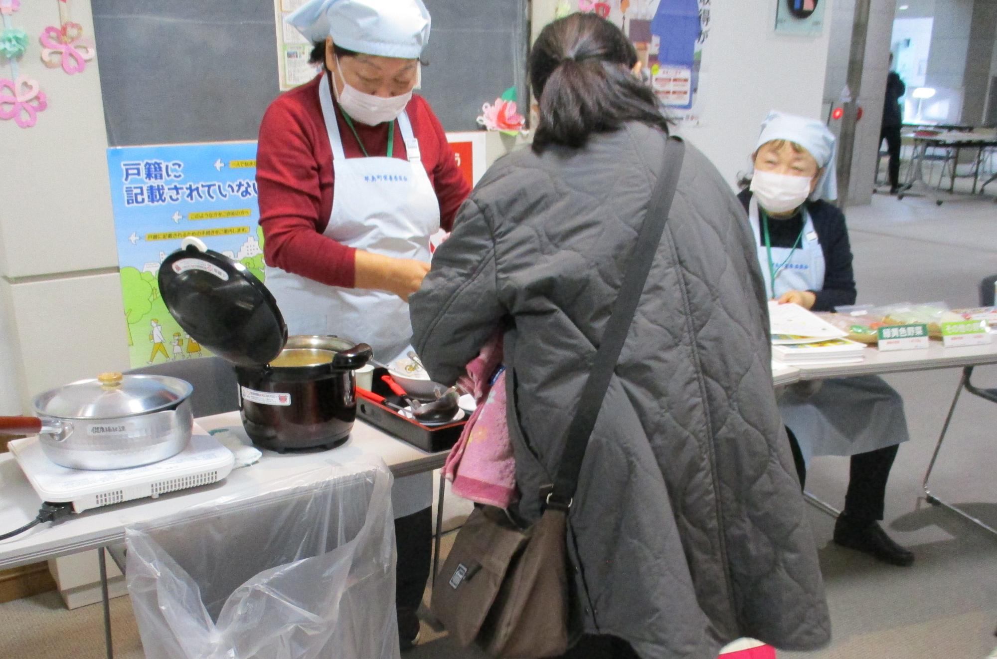検診会場での生活習慣病予防啓発